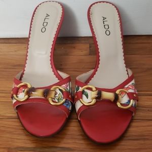 ALDO vintage sandal, 3" heel. Made in Italy 10M